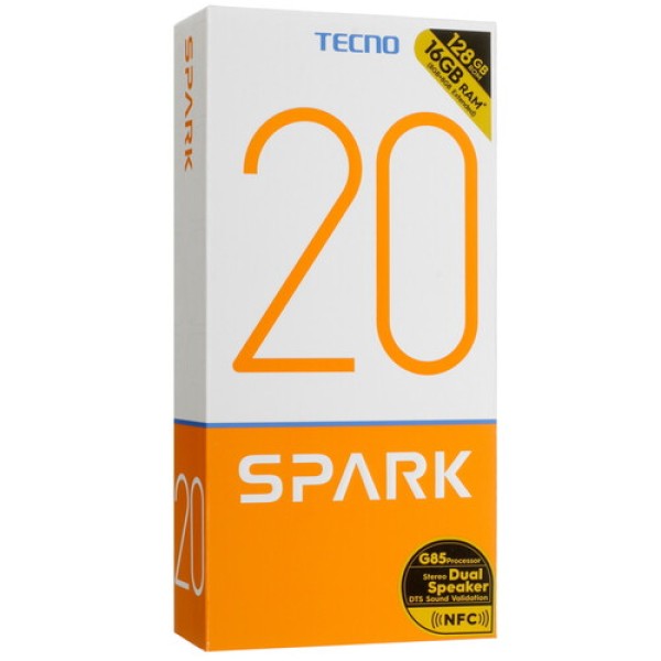 6.56" Смартфон Tecno SPARK 20 128 ГБ белый
