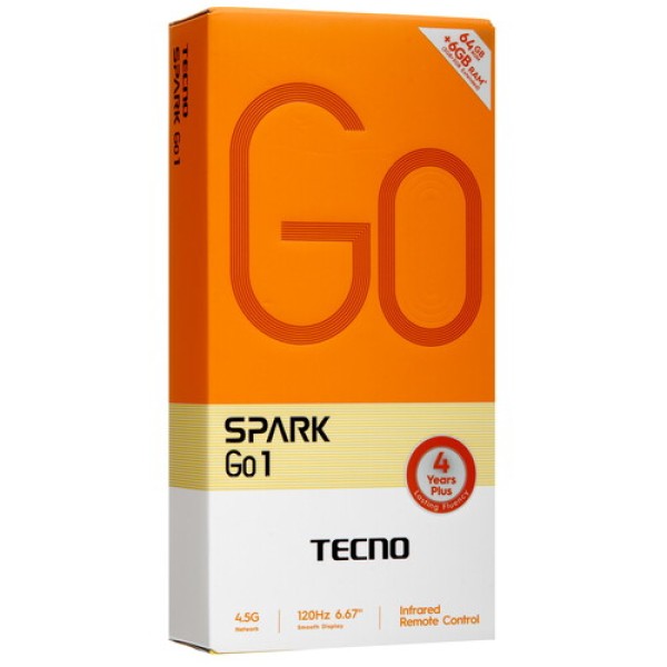 6.67" Смартфон Tecno SPARK GO 1 64 ГБ белый