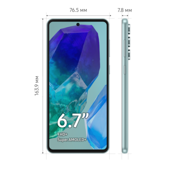 6.7" Смартфон Samsung Galaxy M55 256 ГБ зеленый