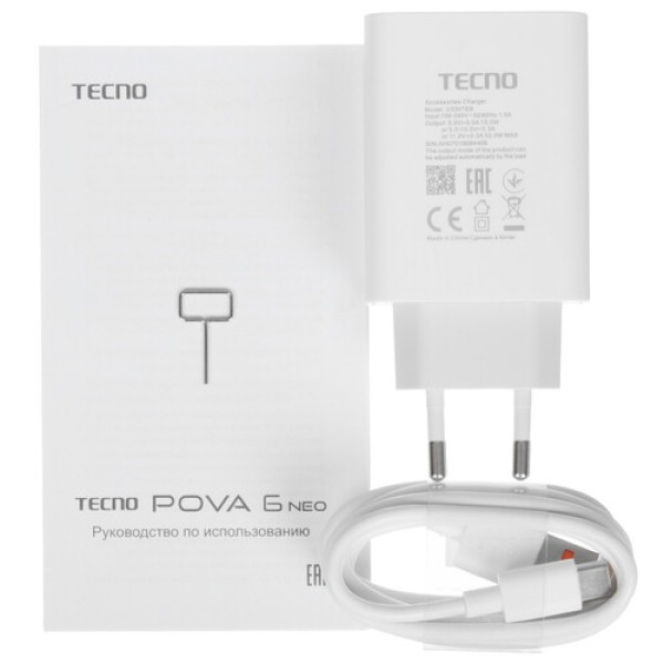 6.8" Смартфон Tecno POVA 6 Neo 128 ГБ зеленый
