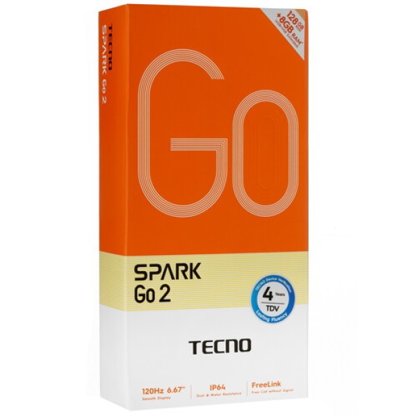 6.67" Смартфон Tecno SPARK GO 2 128 ГБ серый