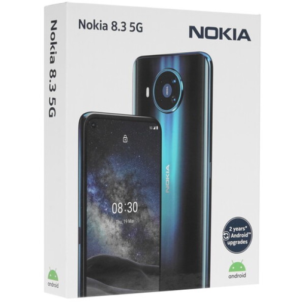 Смартфон Nokia 8.3 6.81" Blue 128Gb 8x2.4Ghz/8Gb/1080x2400/2SIM/LTE/Cam64+12+2+2/4500mAh/Android 10