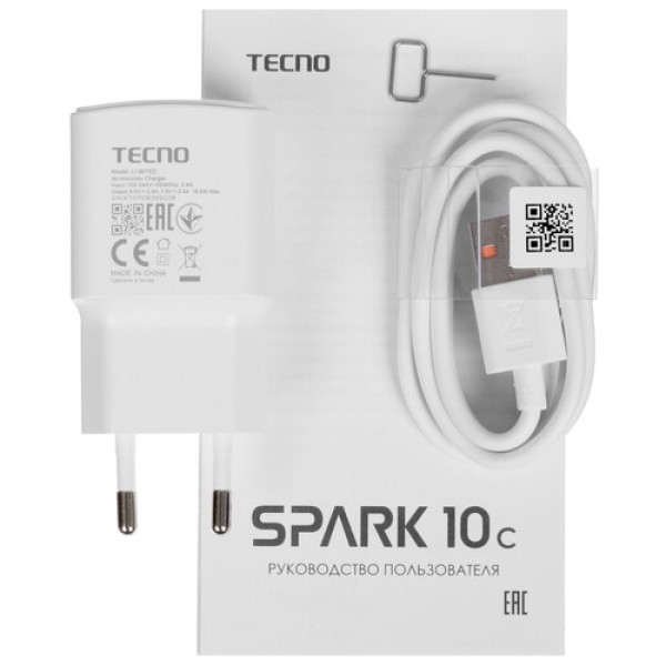 6.56" Смартфон Tecno SPARK 10C 64 ГБ синий
