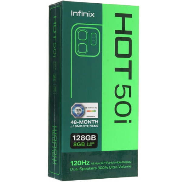 6.7" Смартфон Infinix HOT 50i 128 ГБ серый