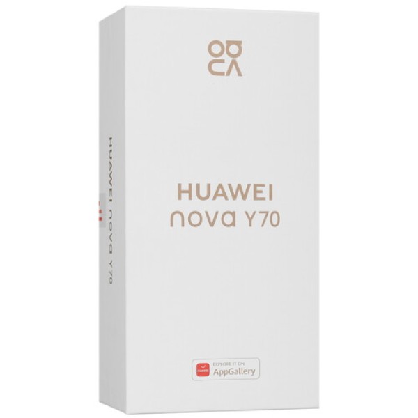 Смартфон Huawei nova Y70 4/128Gb [6,75"/LTE/NFC/Cam48+5+2Mpx/6000mAh/Crystal Blue]