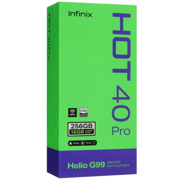 6.78" Смартфон Infinix HOT 40 Pro 256 ГБ черный