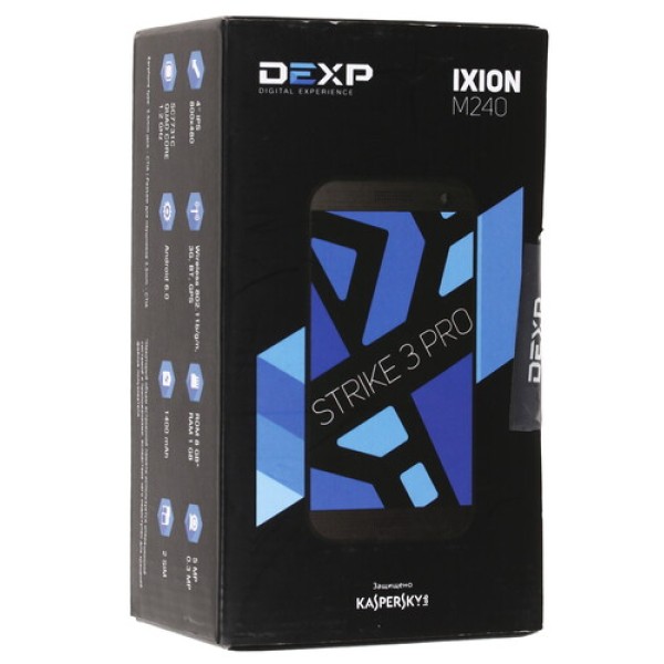 Смартфон DEXP Ixion M240 Strike 3 Pro White [4" 8Gb 4x1.3Ghz/1024Mb/800x480/IPS/2SIM/3G/GPS/Cam5AF/1400mAh/Android 6.0]