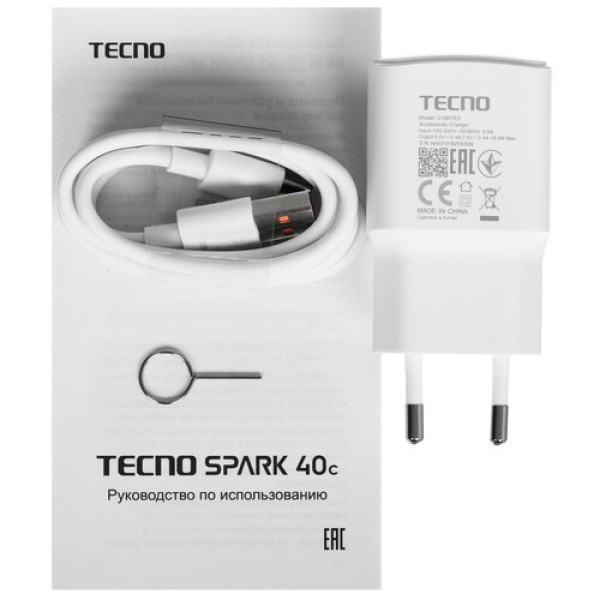 6.67" Смартфон Tecno SPARK 40C 128 ГБ черный