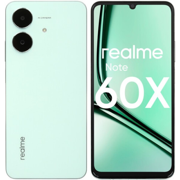 6.74" Смартфон realme Note 60x 64 ГБ зеленый