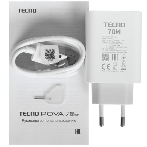 6.67" Смартфон Tecno POVA 7 Ultra 5G 256 ГБ черный