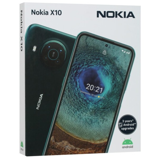 Смартфон Nokia X10 6/128Gb [6,67"/5G/NFC/Cam48+5+2+2/4470mAh/Green]