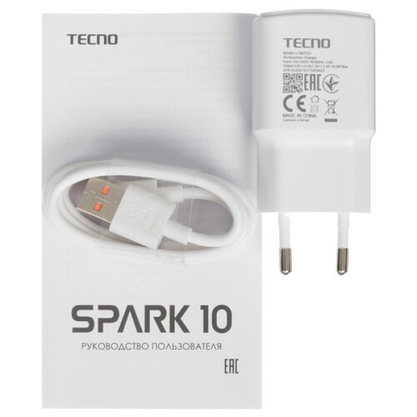 6.56" Смартфон Tecno SPARK 10C 64 ГБ зеленый