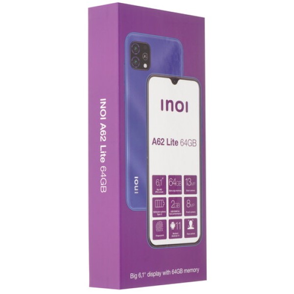 6.1" Смартфон INOI A62 Lite 64 ГБ синий