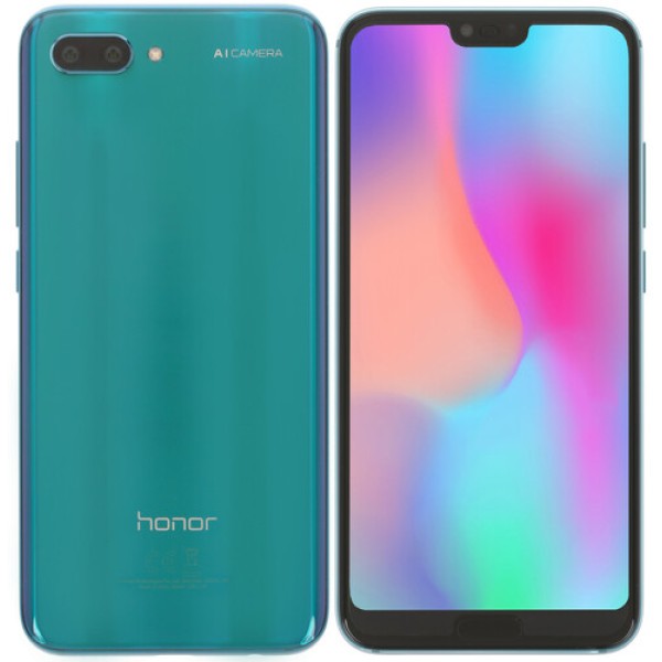 Смартфон Honor 10 5.84" 128Gb Green 8(4x2,36Ghz+4x1,8Ghz)/4096Mb/2280x1080/IPS/2SIM/LTE/NFC/Cam16+24/3400mAh/Android 8.1