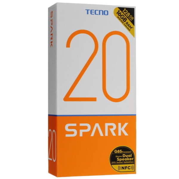 6.56" Смартфон Tecno SPARK 20 128 ГБ черный