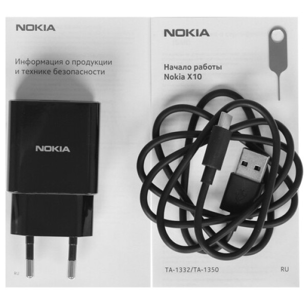 Смартфон Nokia X10 6/128Gb [6,67"/5G/NFC/Cam48+5+2+2/4470mAh/Green]