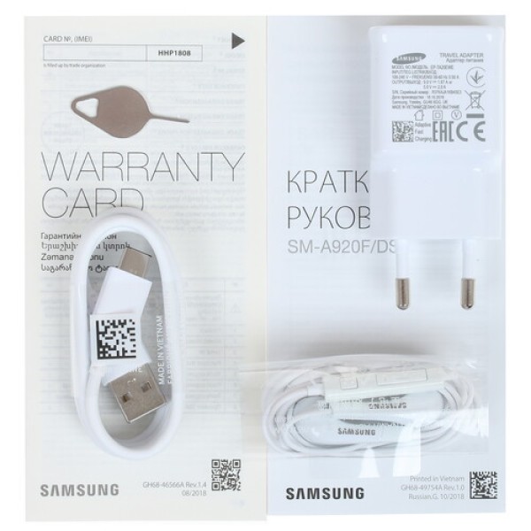 Смартфон Samsung SM-A920F Galaxy A9 (2018) 6.3" 128Gb Pink 8(4x2,2Ghz+4*1,8Ghz)/6144Mb/2220x1080/sAmoled/2SIM/LTE/NFC/Cam24+5+10+8/3800mAh/Android
