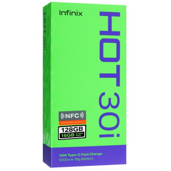 6.56" Смартфон Infinix HOT 30i 128 ГБ белый