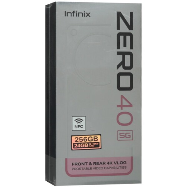 6.78" Смартфон Infinix ZERO 40 5G 256 ГБ черный