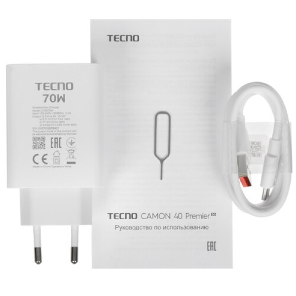 6.67" Смартфон Tecno CAMON 40 Premier 5G 256 ГБ серый