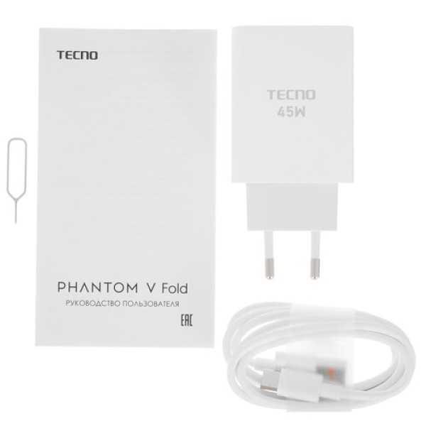 7.85" Смартфон Tecno PHANTOM V Fold 512 ГБ белый
