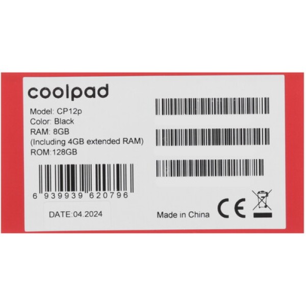 6.51" Смартфон Coolpad CP12p 128 ГБ черный
