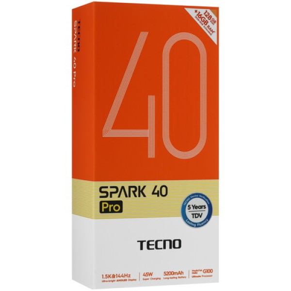 6.78" Смартфон Tecno SPARK 40 Pro 128 ГБ черный