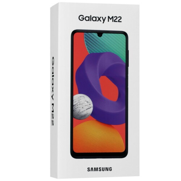 Смартфон Samsung Galaxy M22 4/128Gb [6,4"/LTE/NFC/Cam48+8+2+2Mpx/5000mAh/White]