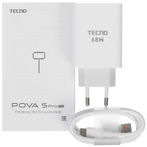 6.8" Смартфон Tecno POVA 5 Pro 5G 256 ГБ черный