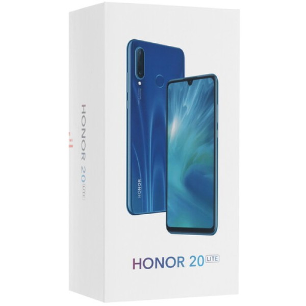 Смартфон Honor 20 Lite 6.15" 128Gb White Kirin710/4Gb/2312x1080/2SIM/LTE/Cam48+8+2/24/3340mAh/Android 9.1