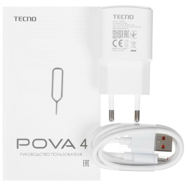 Смартфон Tecno Pova 4 8/128Gb [6,82"/LTE/NFC/Cam50Mpx+QVGA/6000mAh/Lava Orange]