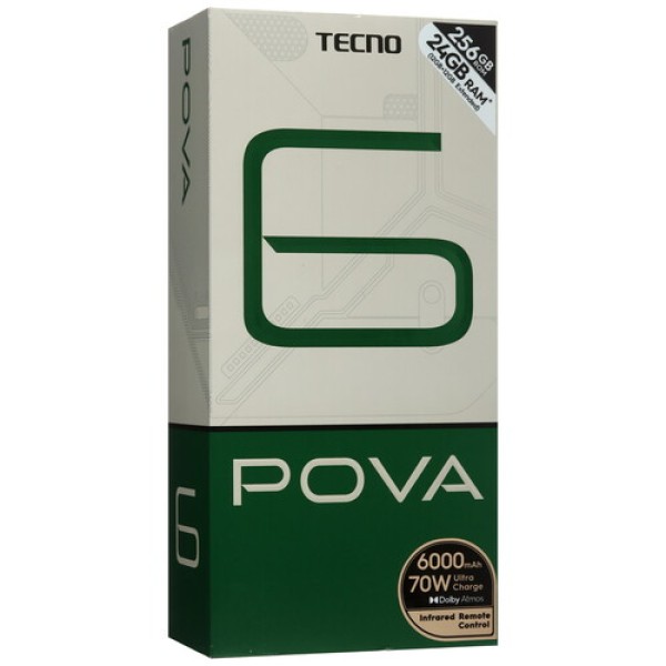 6.8" Смартфон Tecno POVA 6 256 ГБ синий