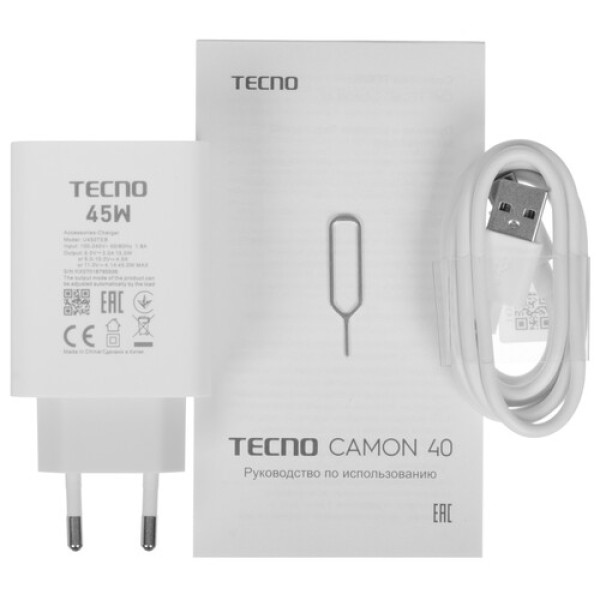 6.78" Смартфон Tecno CAMON 40 256 ГБ белый