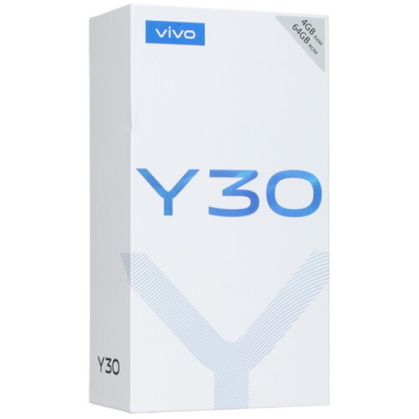 Смартфон Vivo Y30 6.47" 64Gb Blue MT6765R/8(8x2,3Ghz)/4Gb/1560x720/2SIM/LTE/Cam13+8+2+2/5000mAh/Android 10