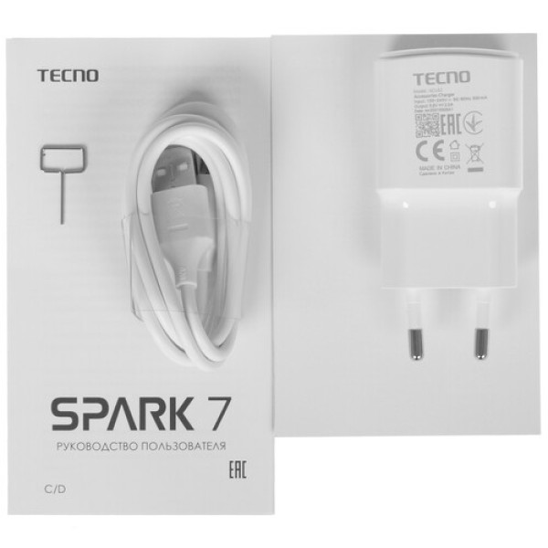 6.52" Смартфон Tecno SPARK 7 64 ГБ зеленый