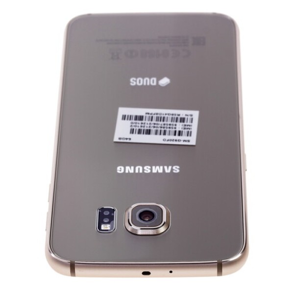 Смартфон Samsung SM-G920 Galaxy S6 5.1" 64Gb Gold 8x1.5Ghz/3072Mb/2560x1440/2SIM/3G/LTE6/GPS/Cam16/2550mAh/Android 5.0