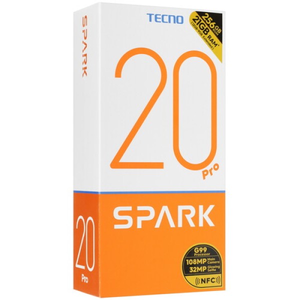 6.8" Смартфон Tecno SPARK 20 Pro 256 ГБ черный