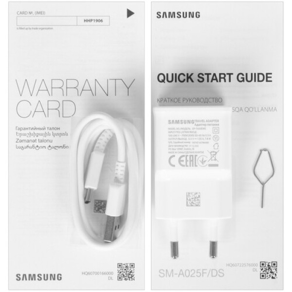 6.5" Смартфон Samsung Galaxy A02s 32 ГБ синий