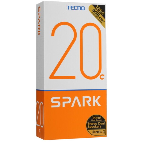6.56" Смартфон Tecno SPARK 20C 128 ГБ черный