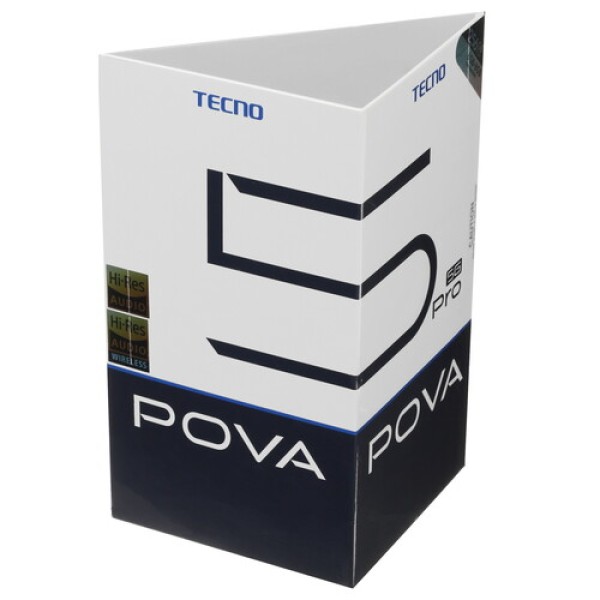 6.8" Смартфон Tecno POVA 5 Pro 5G 256 ГБ серебристый