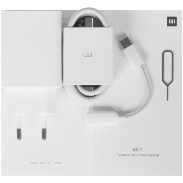 Смартфон Xiaomi Mi 11 8/256Gb [6,81"/5G/NFC/Cam108Mpx/4600mAh/Midnight Gray]