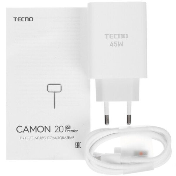 6.7" Смартфон Tecno CAMON 20 Premier 5G 512 ГБ голубой