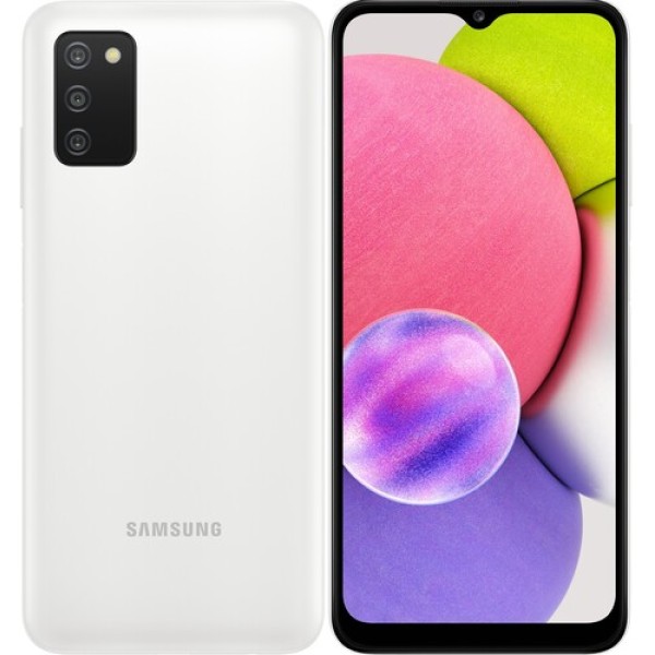 Смартфон Samsung Galaxy A03s 4/64Gb [6,5"/LTE/Cam13+2+2+2Mpx/5000mAh/White]