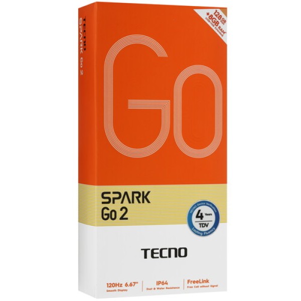 6.67" Смартфон Tecno SPARK GO 2 128 ГБ белый