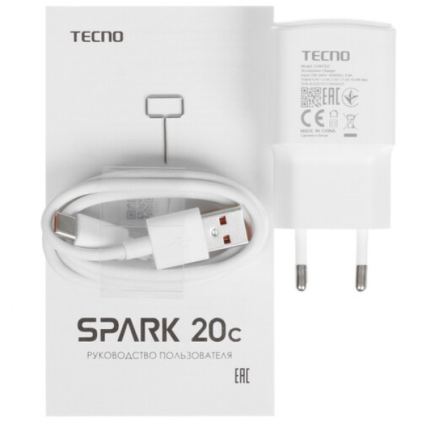 6.56" Смартфон Tecno SPARK 20C 128 ГБ зеленый