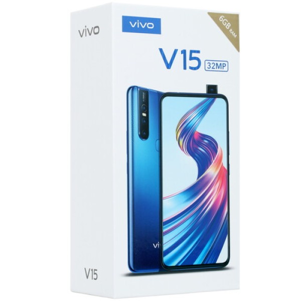 Смартфон Vivo V15 6.53" 64Gb Blue 8(4x2,5Ghz+4x2,0Ghz)/6144Mb/2340x1080/Amoled/2SIM/LTE/NFC/Cam24+8+5/4000mAh/Android