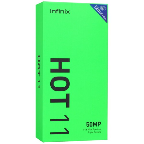 6.82" Смартфон Infinix HOT 11 128 ГБ голубой