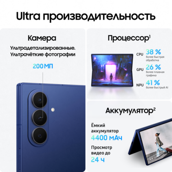 8" Смартфон Samsung Galaxy Z Fold7 512 ГБ синий