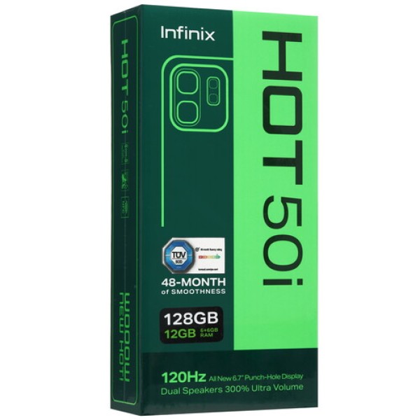 6.7" Смартфон Infinix HOT 50i 128 ГБ зеленый
