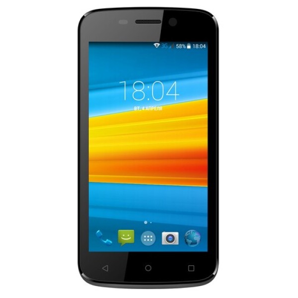 Смартфон DEXP Ixion E245 4.5" 8Gb Black 4x1.3GHz/512Mb/854x480/IPS/2SIM/Cam2/1600mAh/Android 6.0